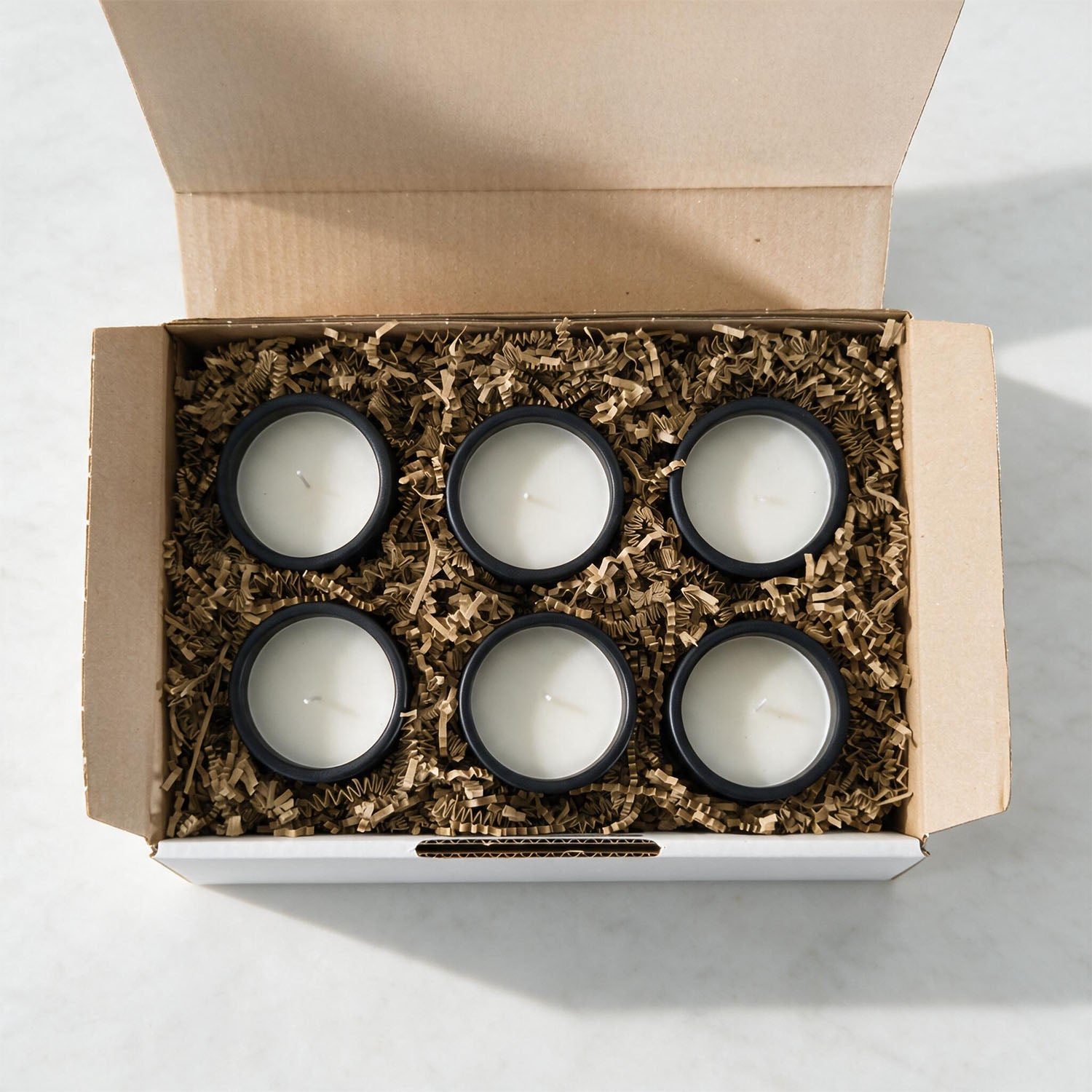 Solid36 Candle Refill Set met zes keramische kaarsen van bovenaf